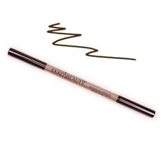 Восковий олівець Ekkobeauty для брів із щіточкою (темно-коричневий)