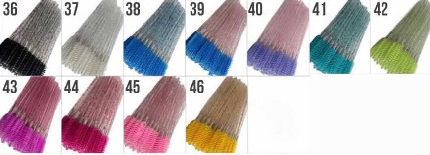 Щіточка нейлонова з блискітками уп. 50 шт. Колір 37
