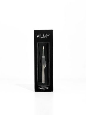 Professional eyebrow tweezers VILMY (SW-beveled (curly))
