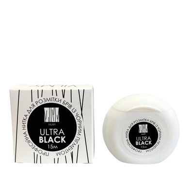 Профессиональная нить для разметки бровей "VILMY" ULTRA BLACK,15 м