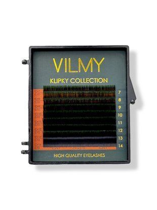 KLIPKY two-tone eyelashes 8 lines mix green