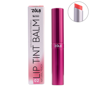 ZOLA Оттеночный бальзам для губ Lip Tint Balm (02 Peach Natural)