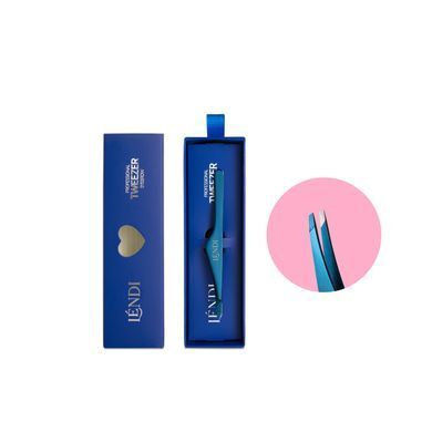 Lendi Пинцет для бровей скошенный, Blue