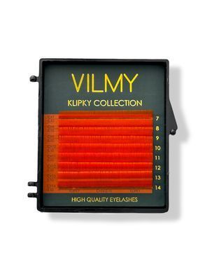 Ресницы KLIPKY 8 линий color mix orange