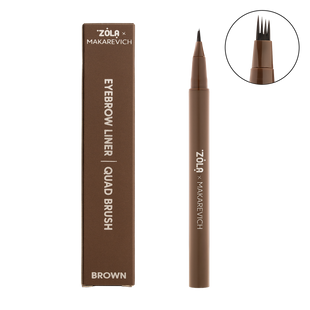 ZOLA x Makarevich Eyebrow Liner with Quad Brush, Brown