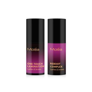 Molea Monostep kit. One-step composition for laminating eyelashes and eyebrows and a care product
